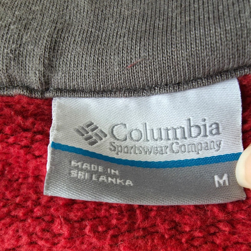 Columbia Mens Great Hart Mountain Sweatshirt Sz M Red 1/4 Zip Pullover Outdoor - Picture 8 of 10